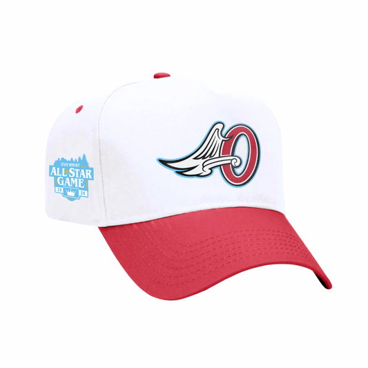 OW HAT WHITE/RED